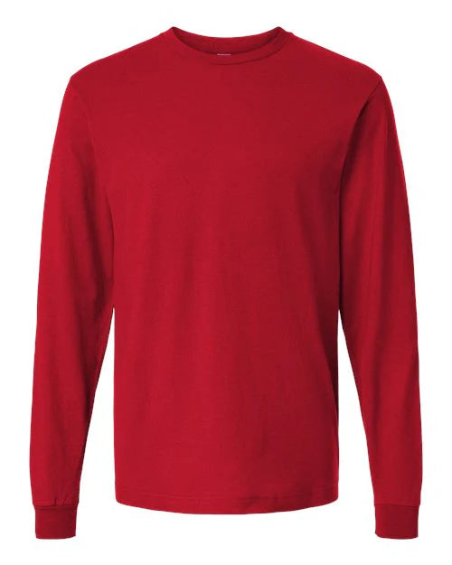 Core Cotton red long sleeve t-shirt