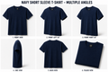 Navy short sleeve t-shirt 3-pack, folded, multiple views