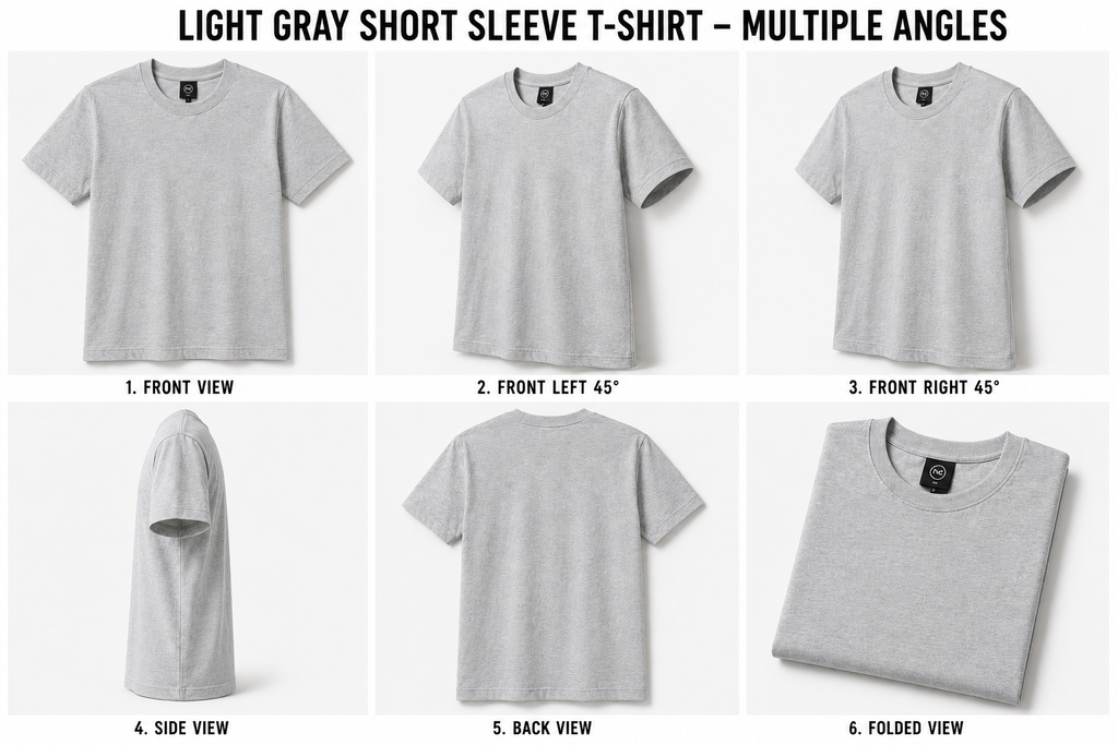 Gray Short Sleeve T-Shirt | Core Cotton