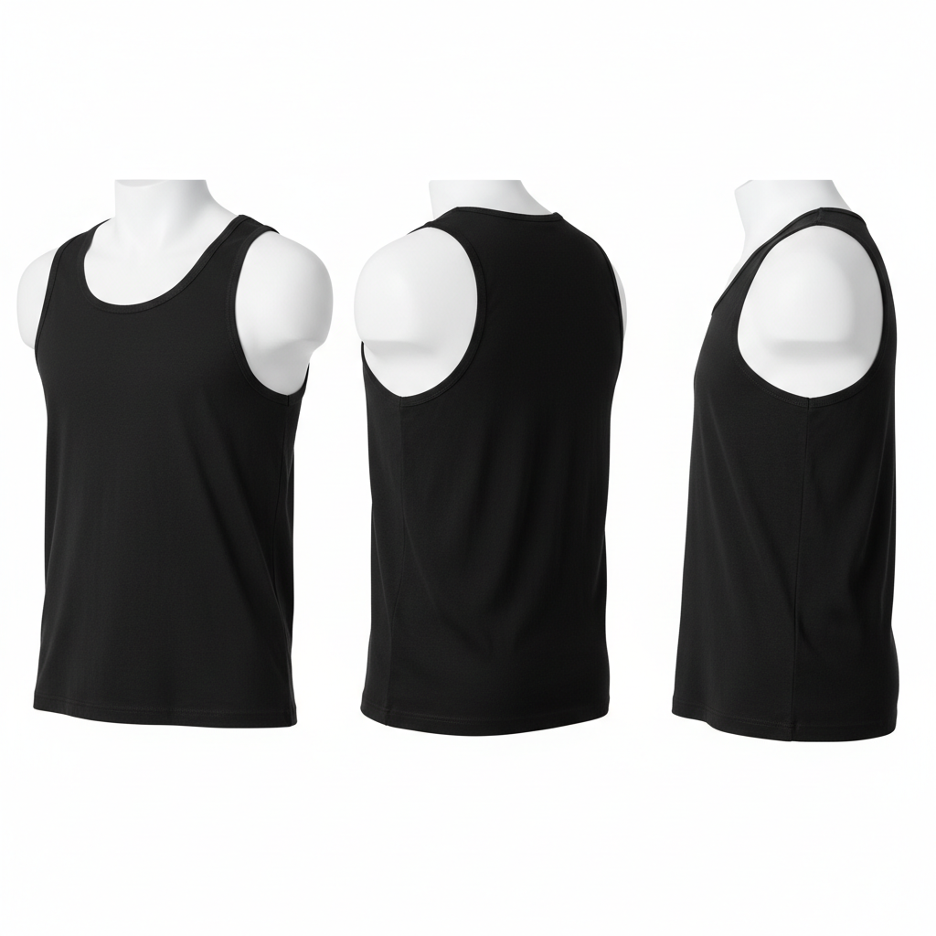 Black Men's Tank Top Composite