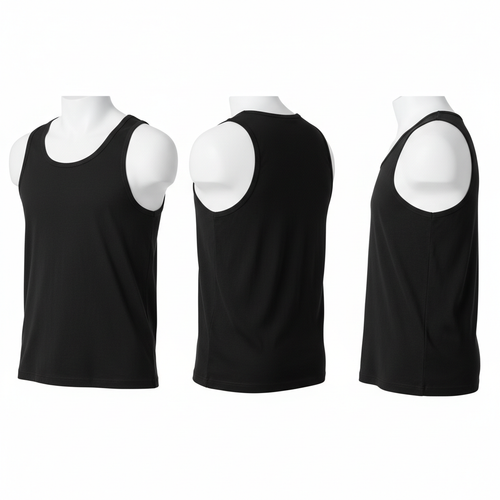 Black Men's Tank Top Composite