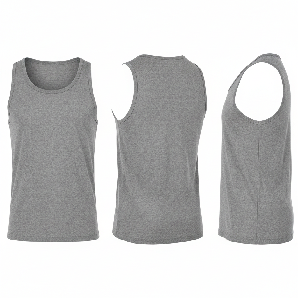 Gray Men's Tank Top Composite