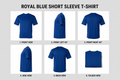Royal Blue Short Sleeve T-Shirt multiple angles composite
