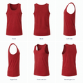 Red tank top six-view product image